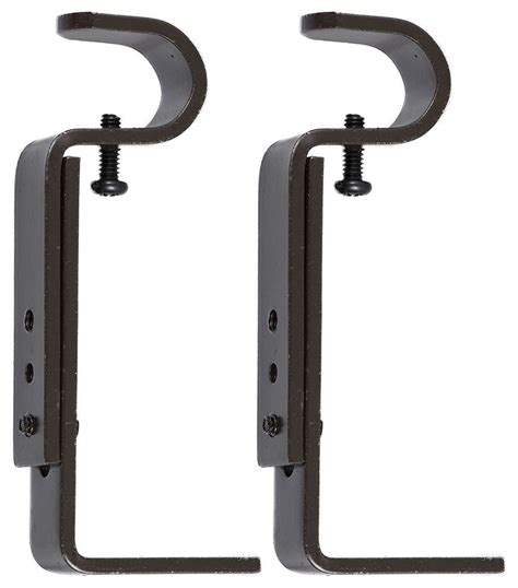 curtain rod brackets black bronze